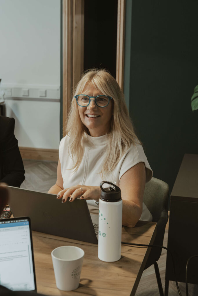 Claire McLean In The Realise HR Office